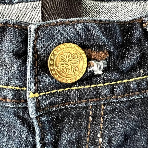 Southpole Y2K Cropped Denim Jeans Bedazzled Back Pockets Size 9 Streetwear Urban - Picture 4 of 8